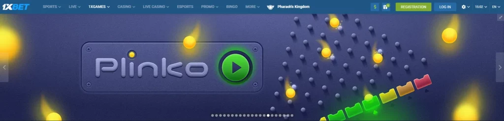 Plinko Game at 1xBet